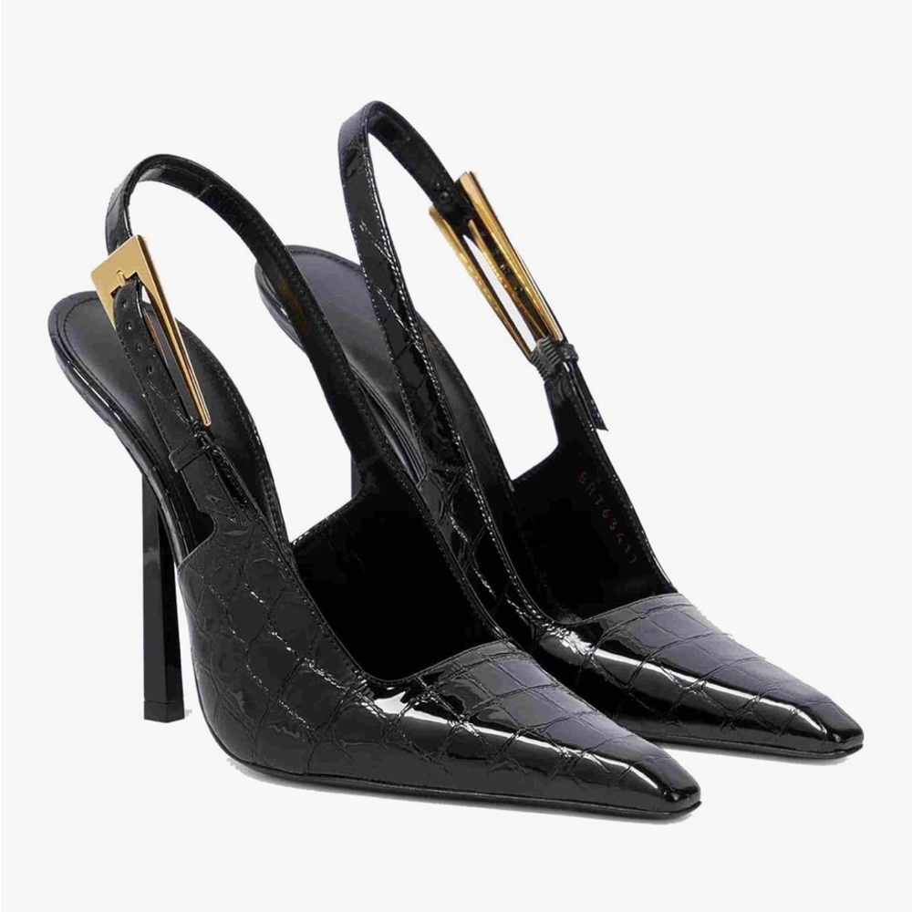 Elegant Black Slingback Heels